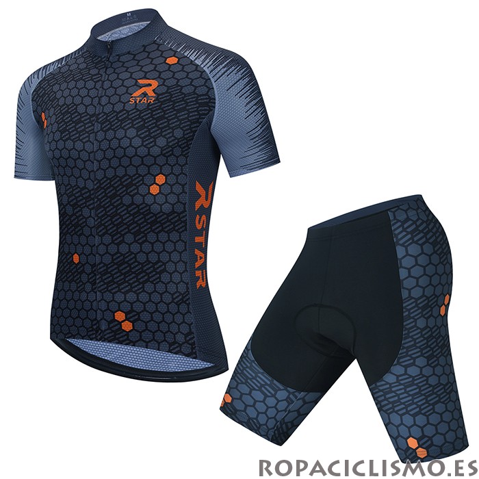 2021 Maillot R Star Tirantes Mangas Cortas Profundo Gris